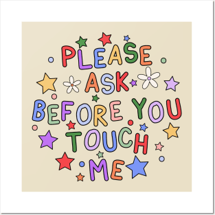 Please Ask Before You Touch Me" - Sensory Overwhelm Awareness Posters and Art